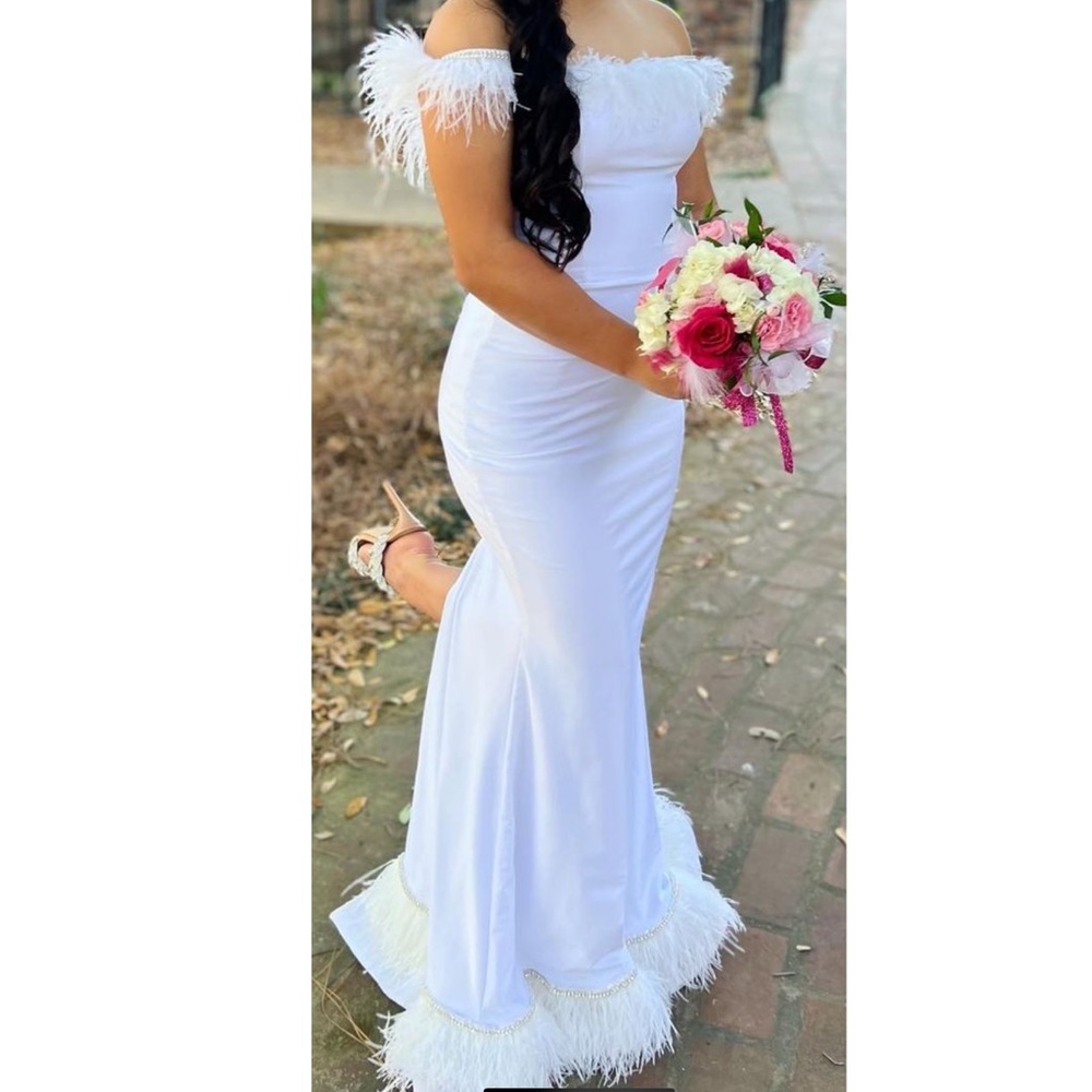 Jessica Angel White Prom Dress